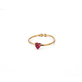 Heart Birthstone Rings