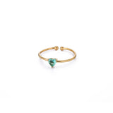 Heart Birthstone Rings