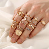 15Pcs Vintage Rings Set