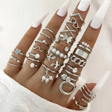 Wave Joint Rings Set