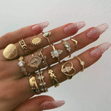 15Pcs Vintage Rings Set