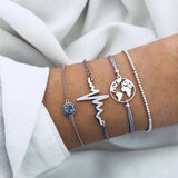 Cuban Chain Bracelet Set