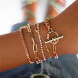 Cuban Chain Bracelet Set