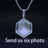 Diamond Cube Pendant Necklace