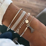 Cuban Chain Bracelet Set