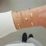 Cuban Chain Bracelet Set