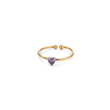 Heart Birthstone Rings