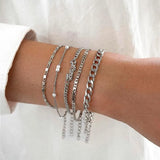 Cuban Chain Bracelet Set