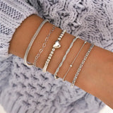 Cuban Chain Bracelet Set