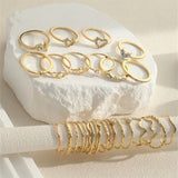 Wave Joint Rings Set