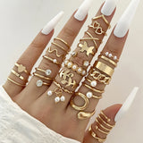 Wave Joint Rings Set