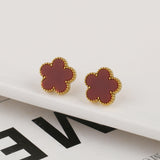 Five Leaf Flower Earrings