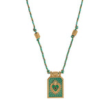 Colored Heart Tarot Card Pendant Necklace