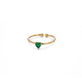 Heart Birthstone Rings