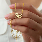 Double Initials Necklaces