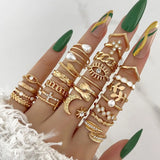 Wave Joint Rings Set