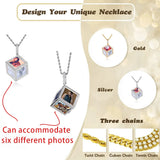 Diamond Cube Pendant Necklace
