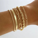 Cuban Chain Bracelet Set