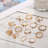 15Pcs Vintage Rings Set