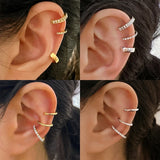3PCS Bohemia Crystal Ear Cuff