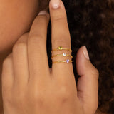 Heart Birthstone Rings