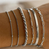 Cuban Chain Bracelet Set